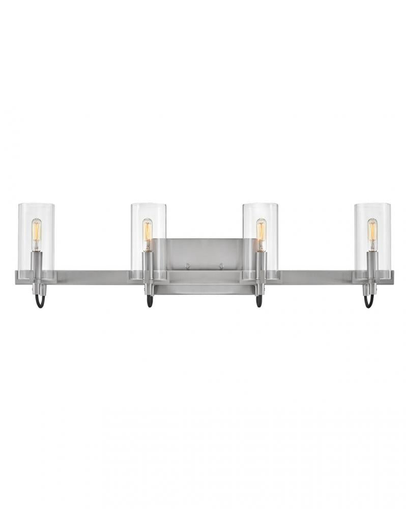 Large Four Light Vanity - Nickel