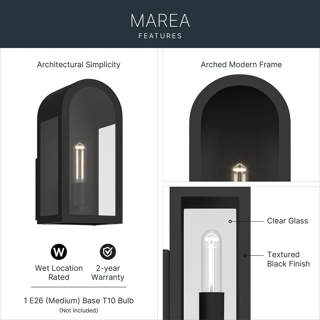 Marea Outdoor Wall Light (2 Finishes)