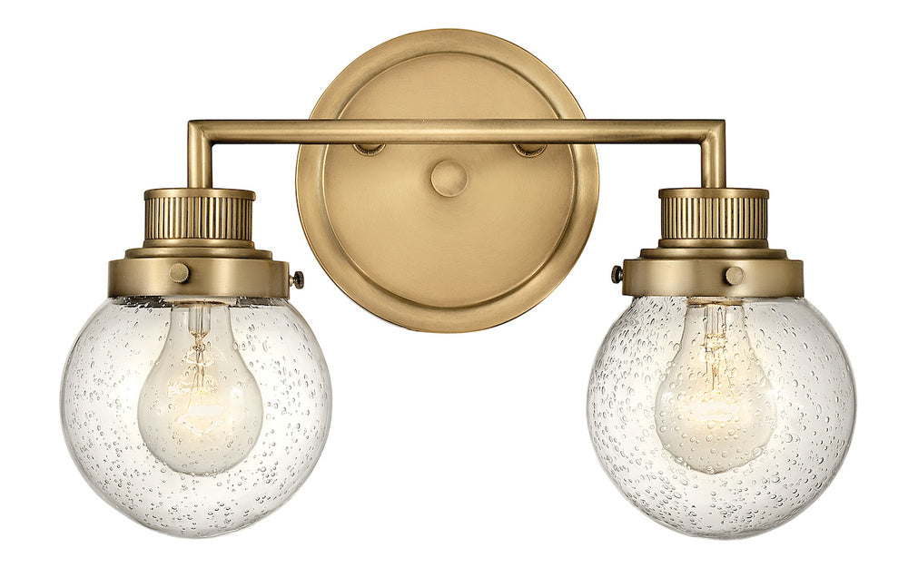 Small Two Light Vanity - Brass