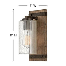 Load image into Gallery viewer, Sawyer Wall Sconce in Sequoia &amp; Iron Rust
