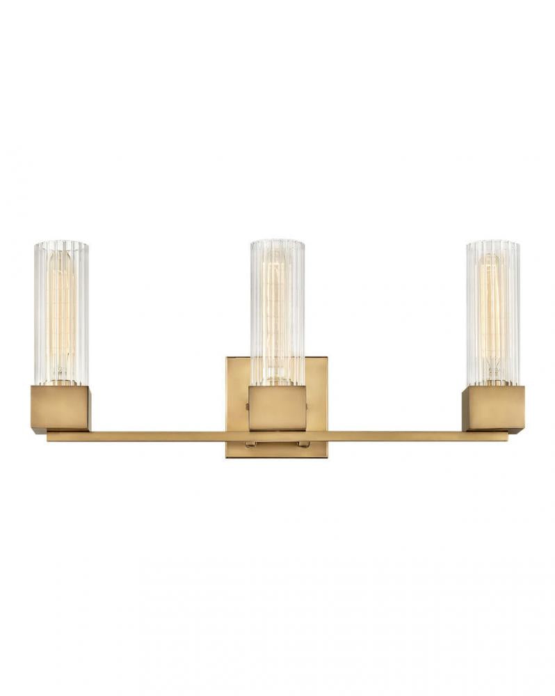 Medium Three Light Vanity - Brass