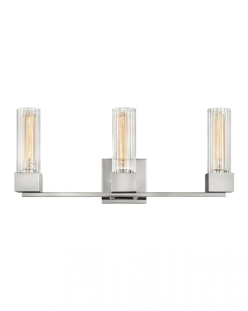 Medium Three Light Vanity - Nickel