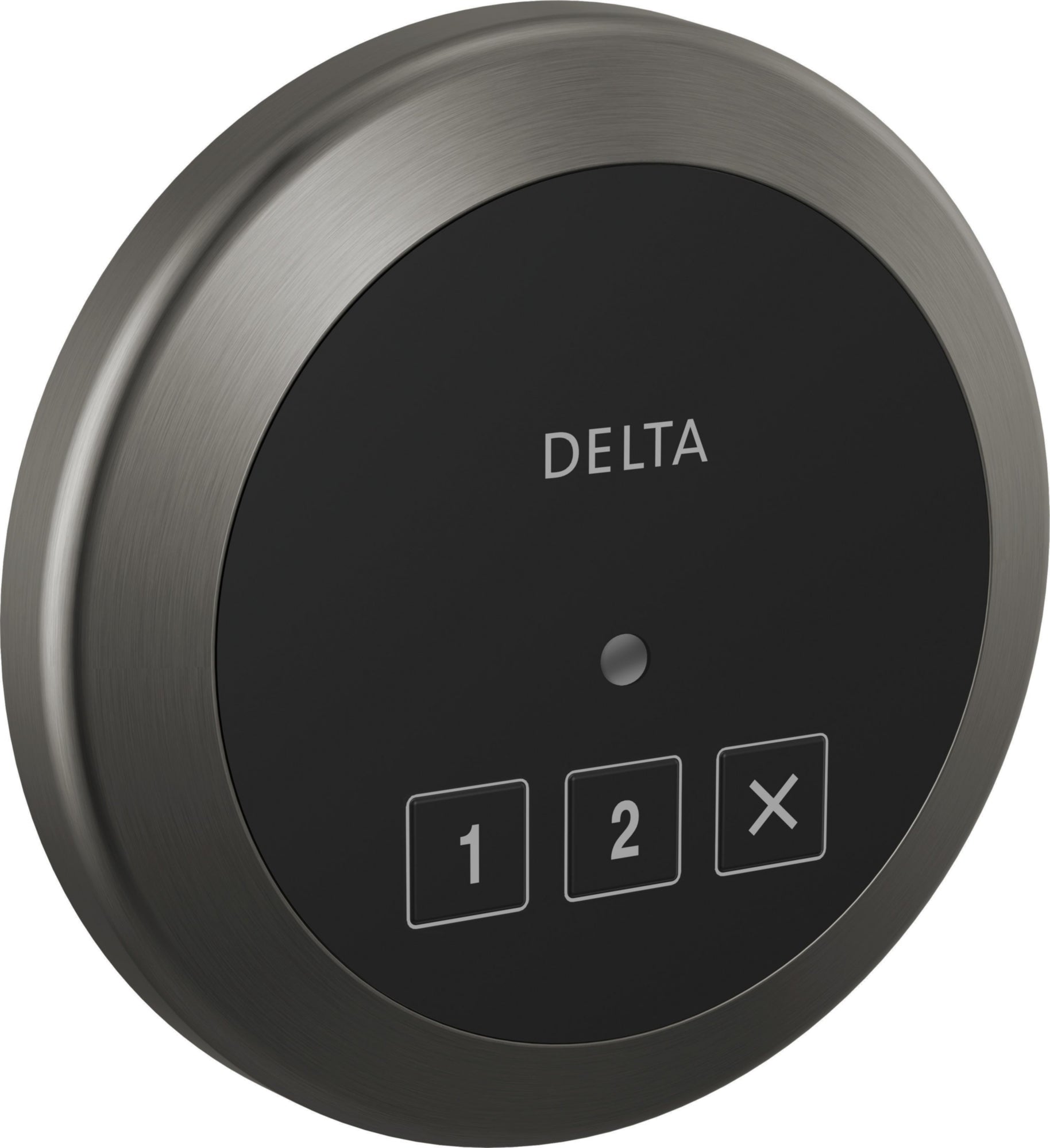 STEAMSCAPE ROUND EXTERIOR CON TROL BLACK STAINLESS
