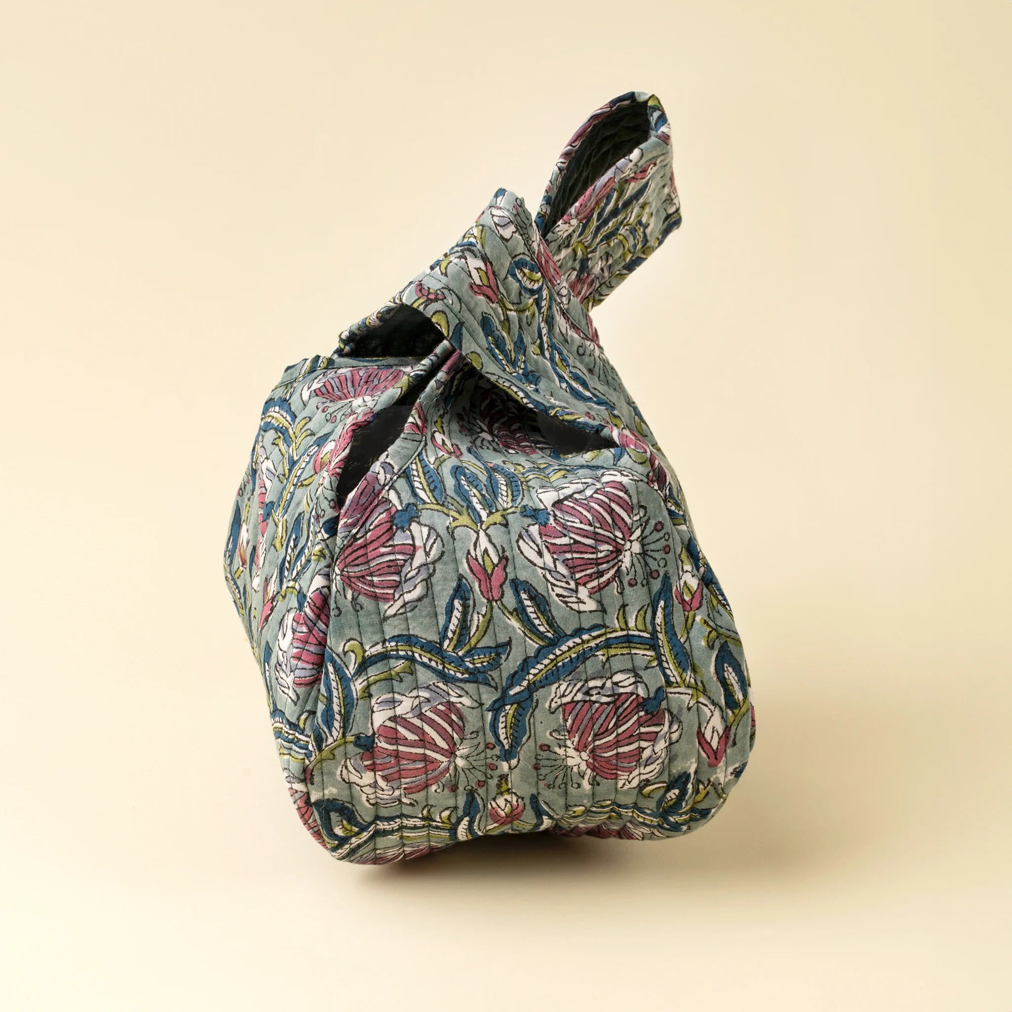 Block Print Knot Vanity Bag (Multiple Colours)