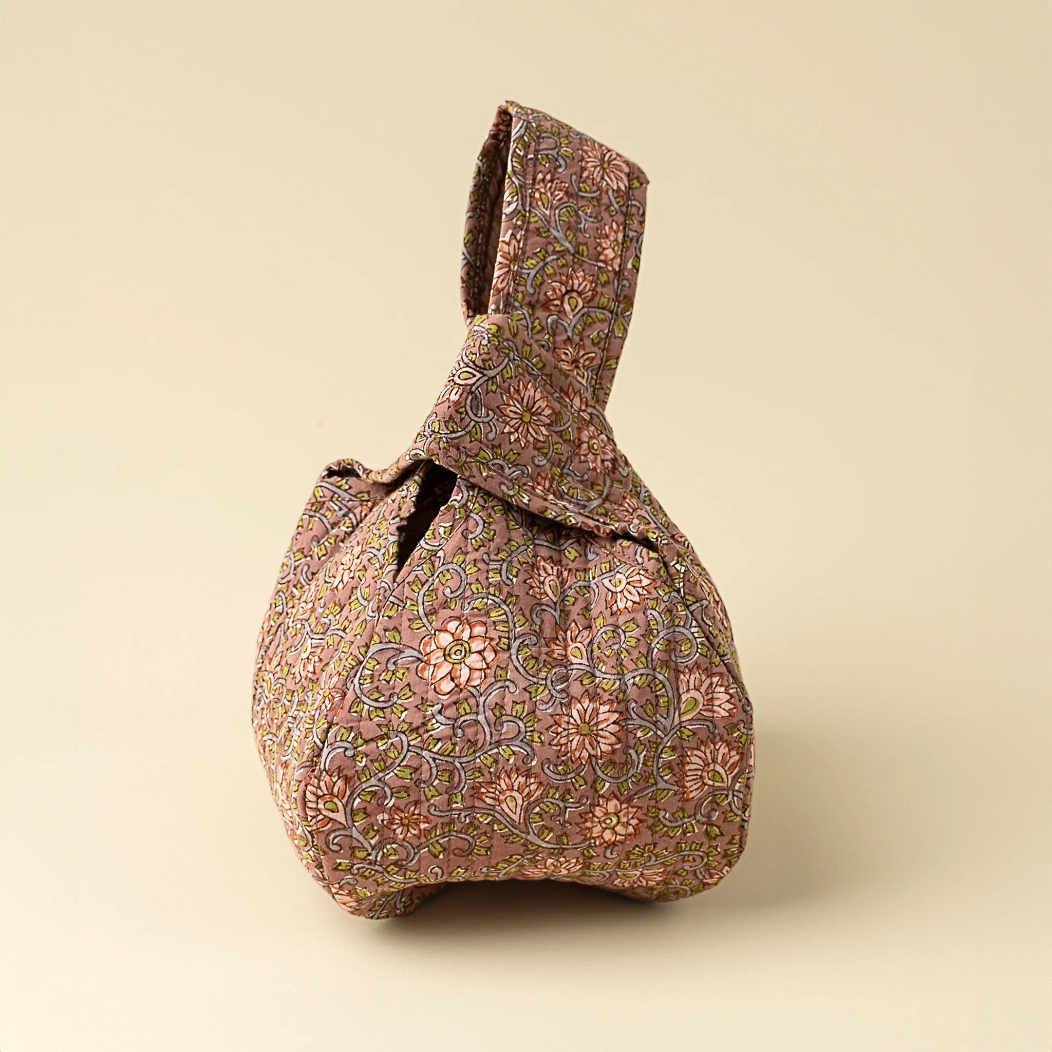Block Print Knot Vanity Bag (Multiple Colours)