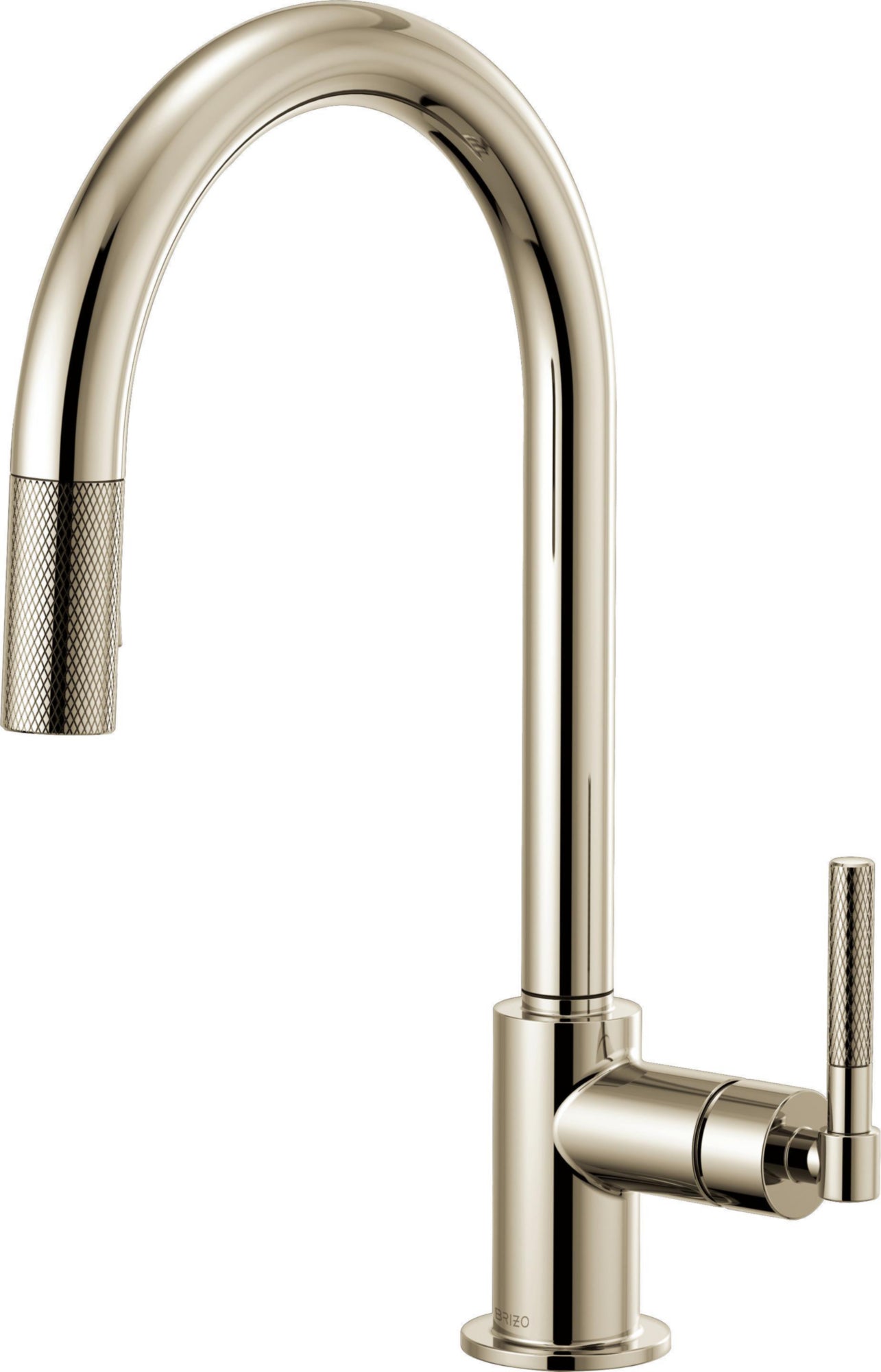 ARC SPOUT PULL-DOWN, KNURLED HANDLE                         