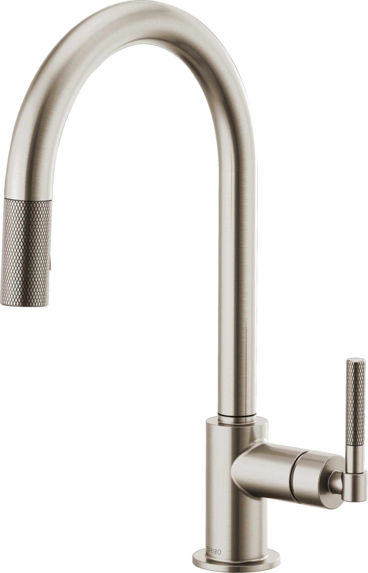 ARC SPOUT PULL-DOWN, KNURLED HANDLE                         