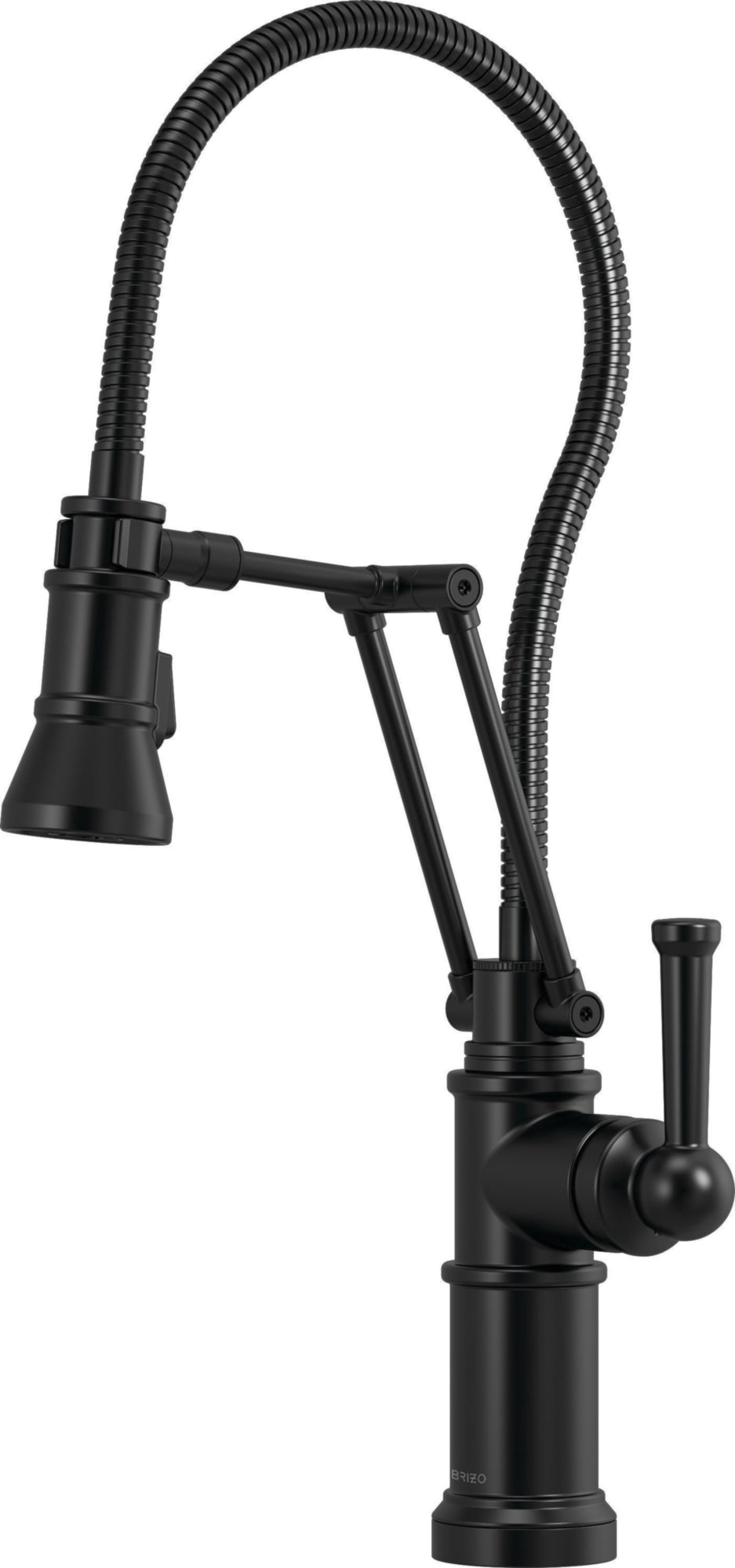 ARTICULATING FAUCET WITH FINISHED HOSE