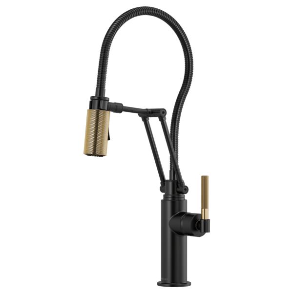 Litze Articulating Faucet With Finished Hose (5 Finishes)