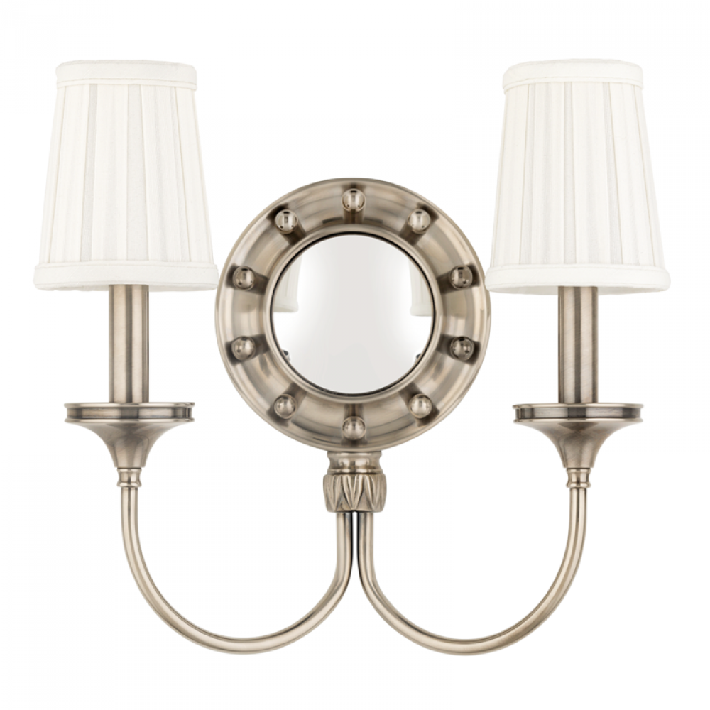 2 LIGHT MIRRORED WALL SCONCE