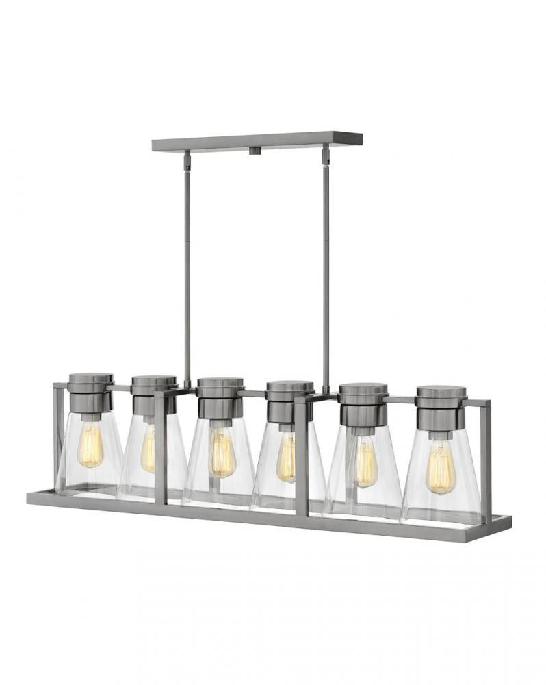 Medium Six Light Linear - Nickel