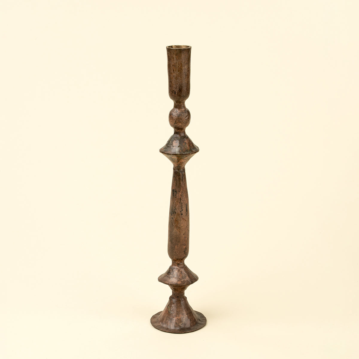 Petra Forged Rustic Brass Candlestick (S,M,L)