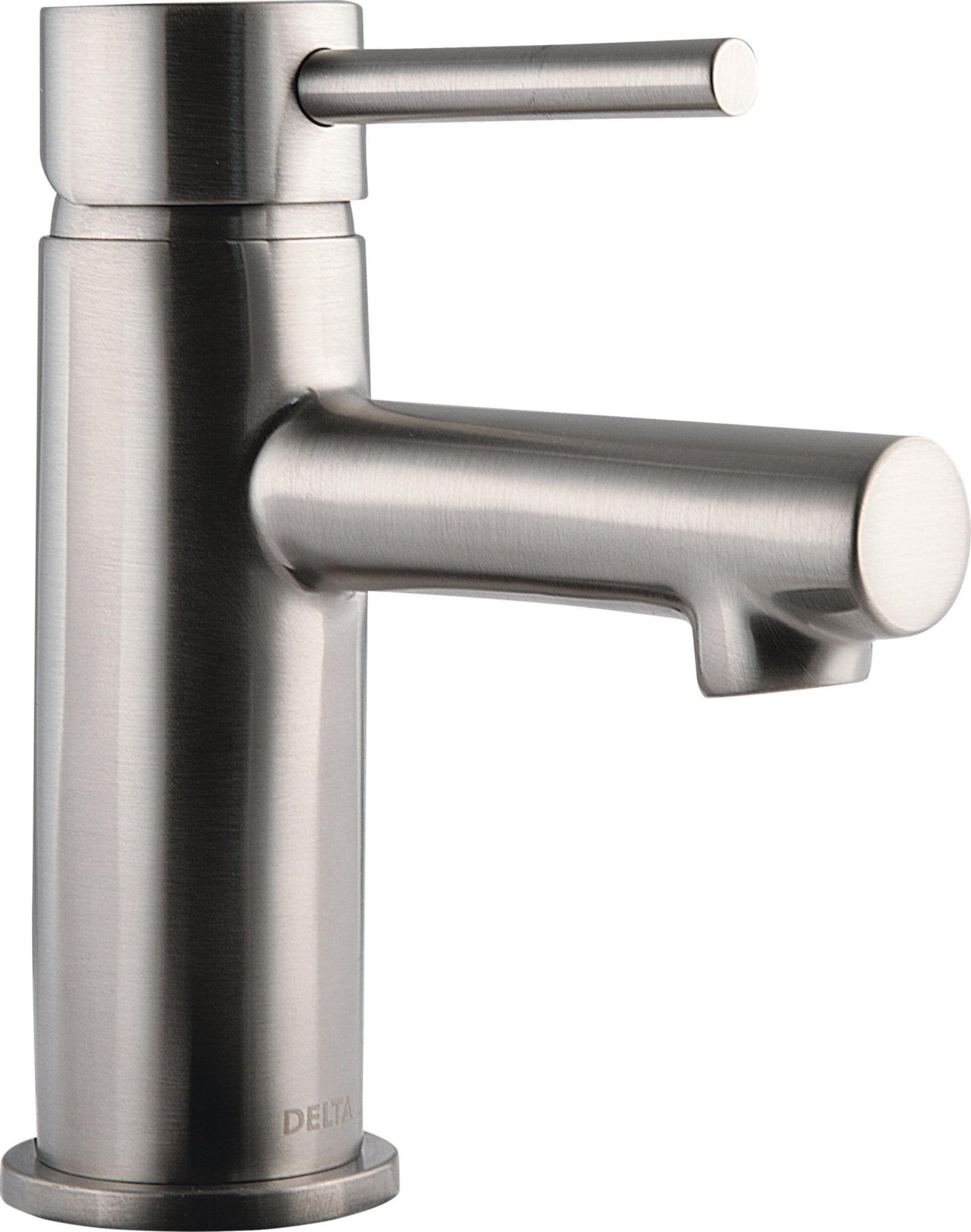 DELTA TOMMY SOLID HANDLE LAV FAUCET, STRAIGHT SPOUT SS      