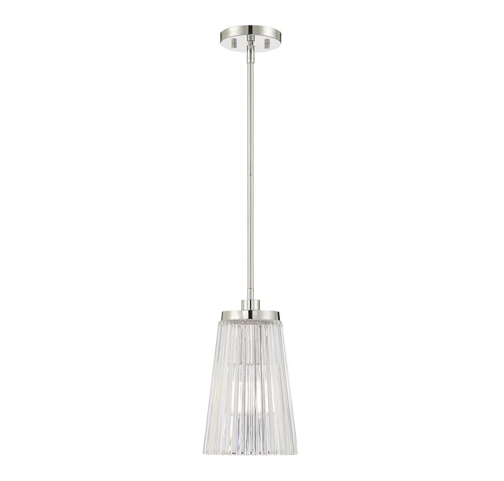 Chantilly 1-Light?Pendant in Polished Nickel