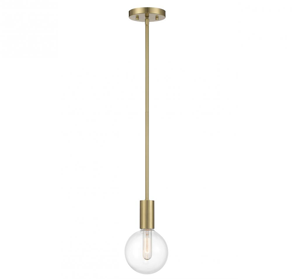 Wright 1-Light Mini-Pendant in Warm Brass