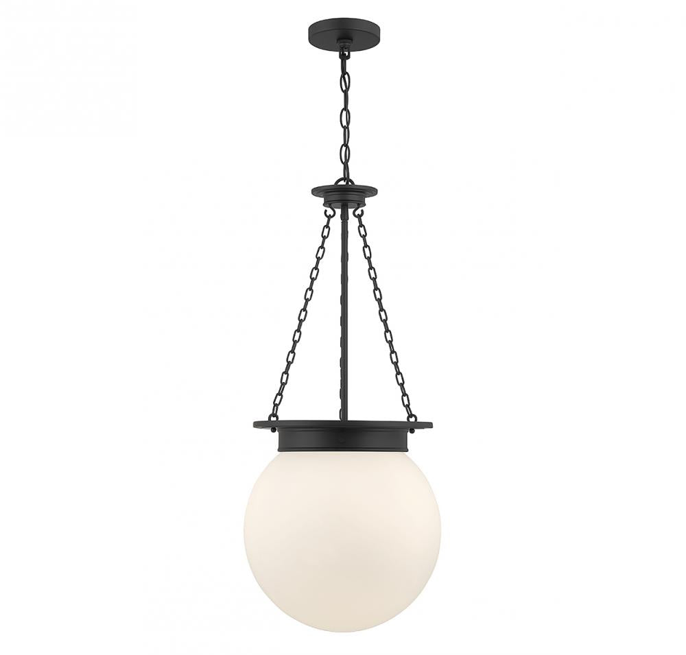 Manor 3-Light Pendant in Matte Black