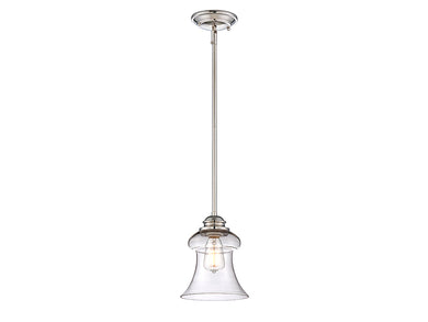 Vintage 1-Light Mini-Pendant in Polished Nickel