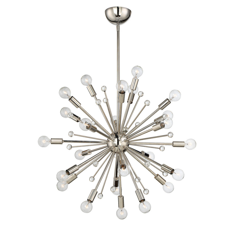 Galea 24-Light Chandelier in Polished Nickel
