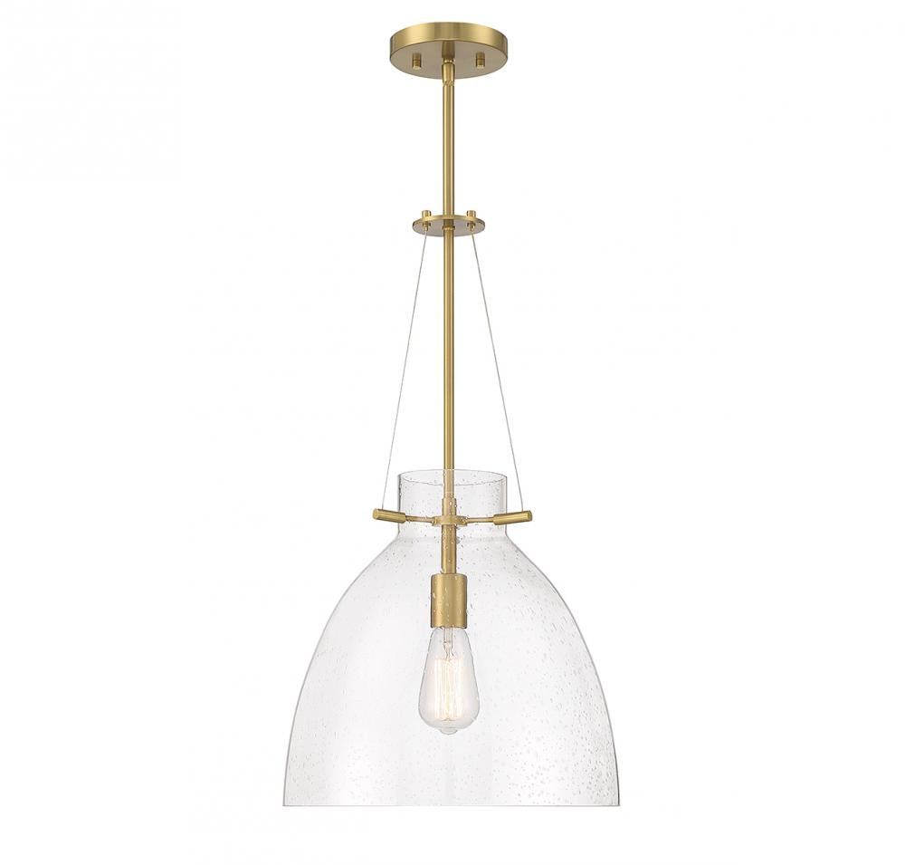 Foster 1-Light Pendant in Warm Brass