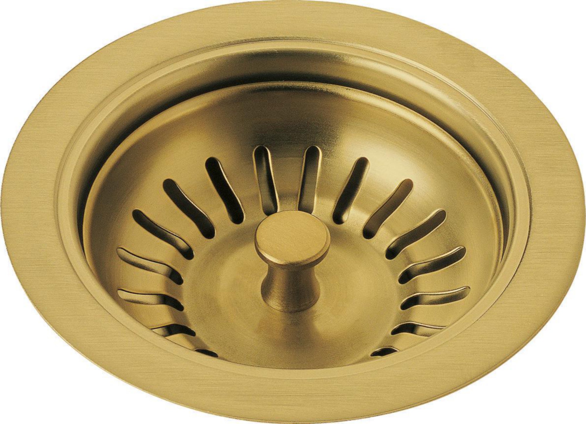 KITCHEN SINK FLANGE AND STRAINER BRUSHED GOLD