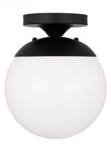 Load image into Gallery viewer, Leo - Hanging Globe One Light Wall / Ceiling Semi-Flush Mount with White Glass
