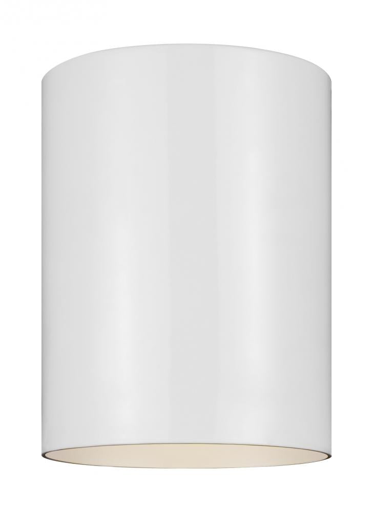 Outdoor Cylinders One Light Outdoor Ceiling Flush Mount
