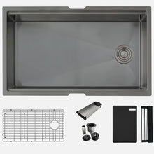 Load image into Gallery viewer, Vera 33&quot; Graphite Black Workstation Sink
