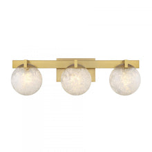 Load image into Gallery viewer, Darien 3-Light Bathroom Vanity Light in Warm Brass
