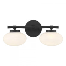 Load image into Gallery viewer, Barrow 2-Light Bathroom Vanity Light in Matte Black
