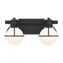 Load image into Gallery viewer, Pierce 2-Light Bathroom Vanity Light in Matte Black
