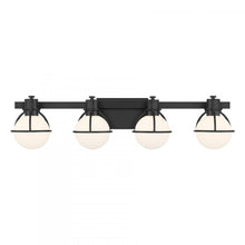 Load image into Gallery viewer, Pierce 4-Light Bathroom Vanity Light in Matte Black
