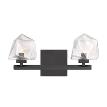 Load image into Gallery viewer, Castello 2-Light Bathroom Vanity Light in Matte Black
