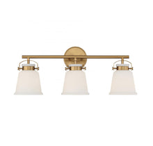 Load image into Gallery viewer, Kaden 3-Light Bathroom Vanity Light in Warm Brass
