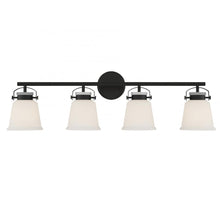 Load image into Gallery viewer, Kaden 4-Light Bathroom Vanity Light in Matte Black
