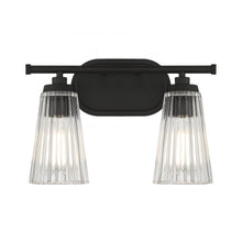 Load image into Gallery viewer, Chantilly 2-Light Bathroom Vanity Light in Matte Black
