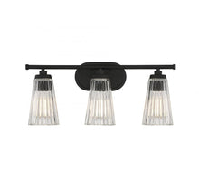 Load image into Gallery viewer, Chantilly 3-Light Bathroom Vanity Light in Matte Black
