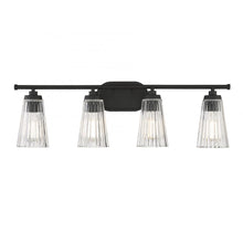 Load image into Gallery viewer, Chantilly 4-Light Bathroom Vanity Light in Matte Black
