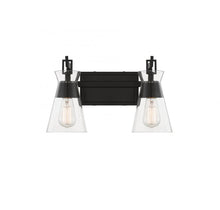 Load image into Gallery viewer, Lakewood 2-Light Bathroom Vanity Light in Matte Black
