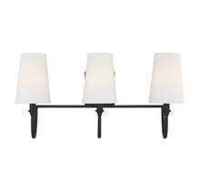 Load image into Gallery viewer, Cameron 3-Light Bathroom Vanity Light in 
Matte Black
