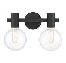 Load image into Gallery viewer, Wright 2-Light Bathroom Vanity Light in Matte Black
