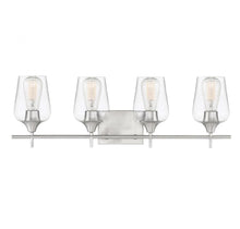 Load image into Gallery viewer, Octave 4-Light Bathroom Vanity Light in Satin Nickel
