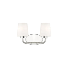 Load image into Gallery viewer, Capra 2-Light Bathroom Vanity Light in Polished Nickel

