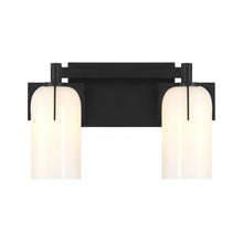 Load image into Gallery viewer, Caldwell 2-Light Bathroom Vanity Light in Matte Black
