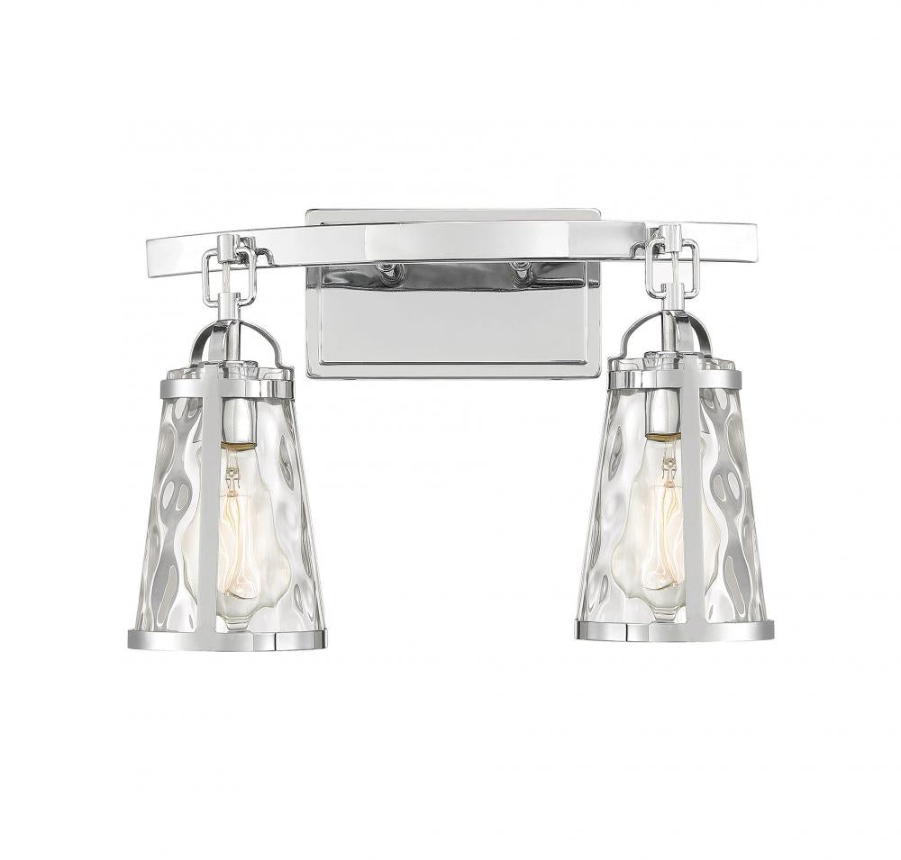 Albany 2-Light Bathroom Vanity Light in Polished Chrome