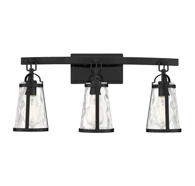 Albany 3-Light Bathroom Vanity Light in Black