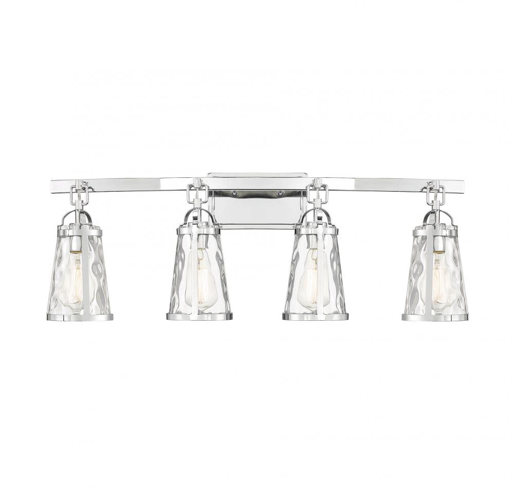 Albany 4-Light Bathroom Vanity Light in Polished Chrome