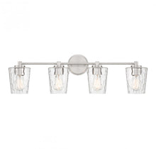 Load image into Gallery viewer, Ballas 4-Light Bathroom Vanity Light in Satin Nickel
