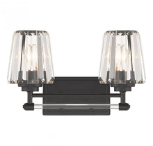 Load image into Gallery viewer, Garnet 2-Light Bathroom Vanity Light in Matte Black
