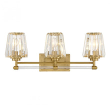 Load image into Gallery viewer, Garnet 3-Light Bathroom Vanity Light in Warm Brass
