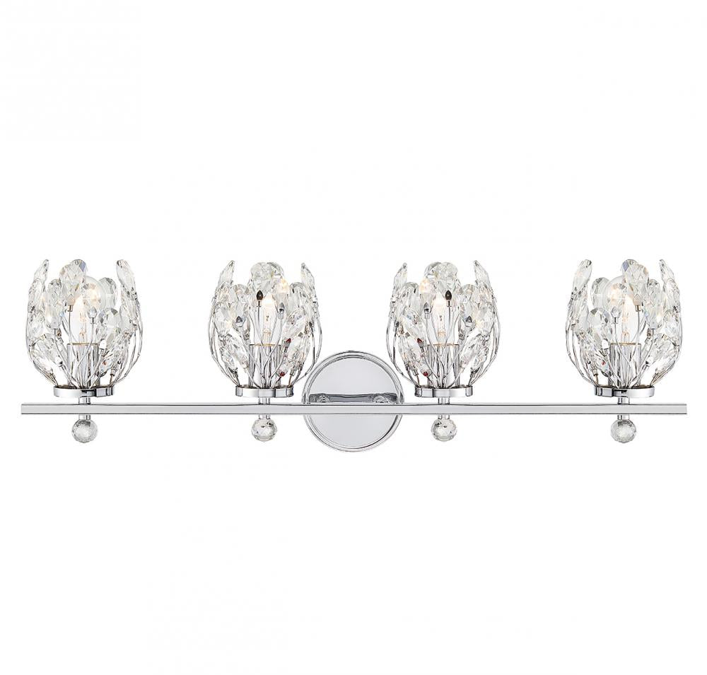 Moreno 4-Light Bathroom Vanity Light in Chrome